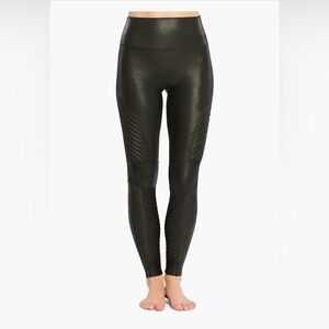 SPANX Faux Leather Moto Leggings